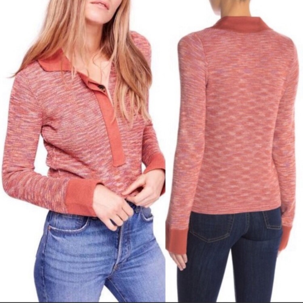 NEW Free People Making Memories Henley long sleeve top